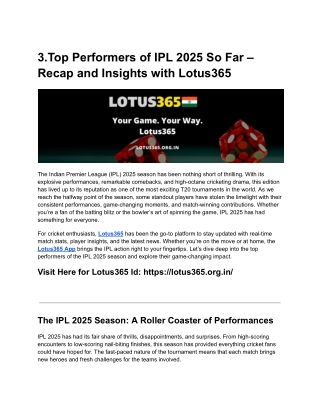 From IPL to international football – Lotus365 covers it all.