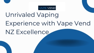 Vape Vend Elevates Online Vaping Convenience in NZ with Fast Delivery