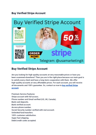 Buy Verified Stripe Account