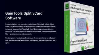 Small Cards, Big Impact: GainTools Split vCard Software