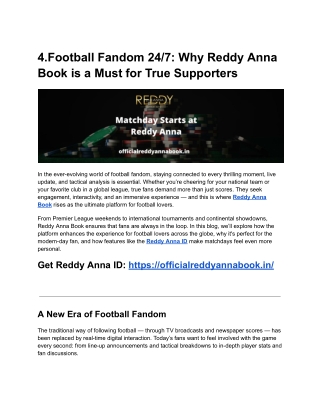Reddy Anna Book – Where True Sports Fans Belong