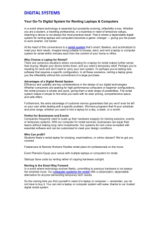 Your Go Digital Systems