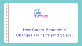 How to career mentorship program changes life