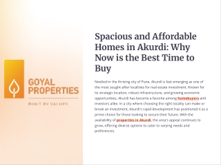 Discover Spacious and Affordable Homes in Akurdi