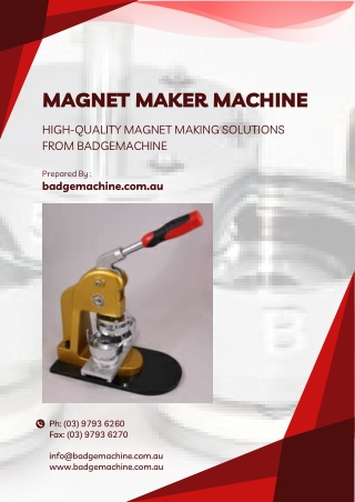 Magnet Maker Machine- High-Quality Magnet Making Solutions from BadgeMachine