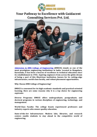 Your Pathway to Excellence with Guidacent Consulting Services Pvt. Ltd