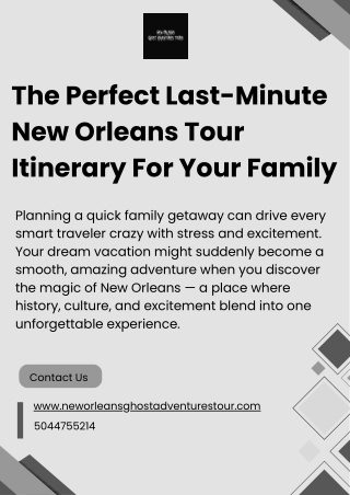 Unforgettable New Orleans Tour Adventure