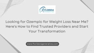 Looking for Ozempic for Weight Loss Near Me Here's How to Find Trusted Providers and Start Your Transformation