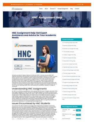 HNC Assignment Help – Reliable Solutions for Every Subject