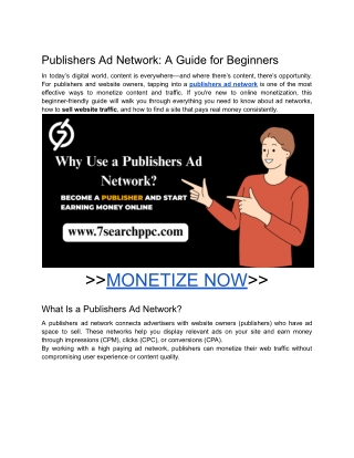 Publishers Ad Network_ A Guide for Beginners