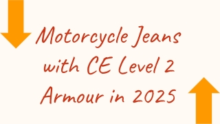 Motorcycle Jeans with CE Level 2 Armour in 2025