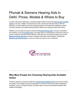 Phonak & Siemens Hearing Aids in Delhi_ Prices, Models & Where to Buy
