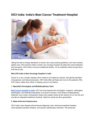 IOCI India_ India's Best Cancer Treatment Hospital