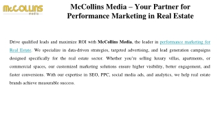 Performance Marketing in Real Estate