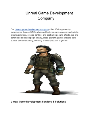 Unreal Game Development Company