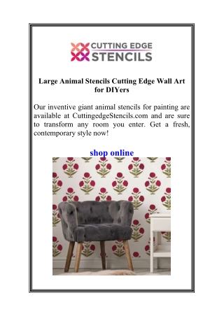 Large Animal Stencils Cutting Edge Wall Art for DIYers