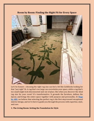 Room by Room Finding the Right Fit for Every Space