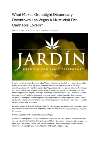 Greenlight Dispensary Downtown Las Vegas