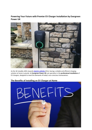 Electric car charger uk