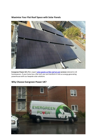 solar panels on flat roof cost uk