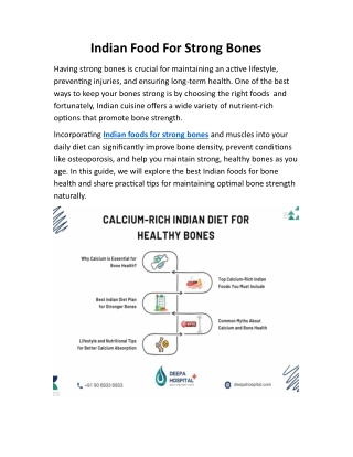 Indian Food For Strong Bones