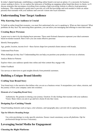 How to Cultivate an Engaging Online Brand That Draws in Clients