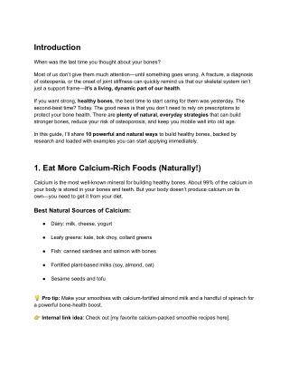 10 Natural Ways to Build Healthy Bones