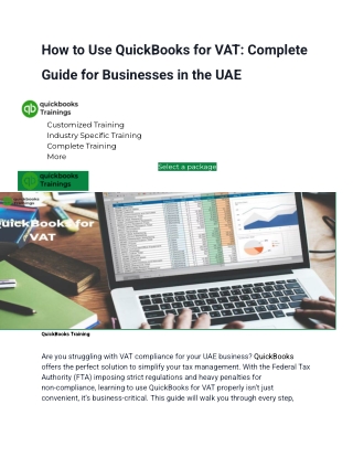 How to Use QuickBooks for VAT_ Complete Guide for Businesses in the UAE