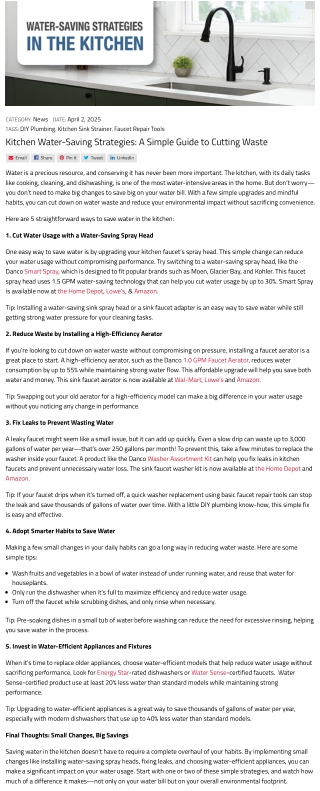Kitchen Water-Saving Strategies A Simple Guide to Cutting Waste
