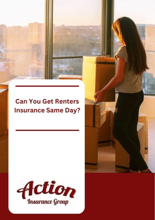 Can You Get Renters Insurance Same
