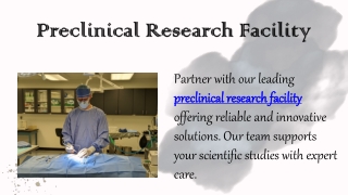 Preclinical Research Facility