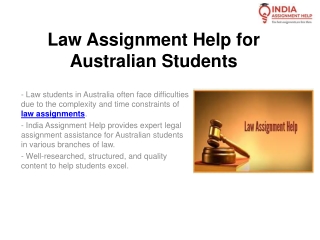 Professional Law Assignment Help Services for Australian Students