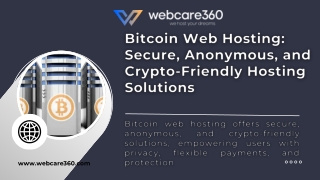 Bitcoin Web Hosting Secure, Anonymous, and Crypto-Friendly Hosting Solutions