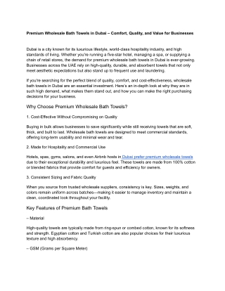 Premium Wholesale Bath Towels in Dubai  (1)