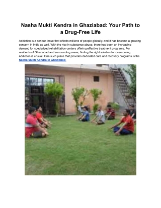 Nasha Mukti Kendra in Ghaziabad