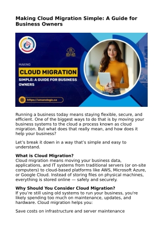 Making Cloud Migration Simple: A Guide for Business Owners