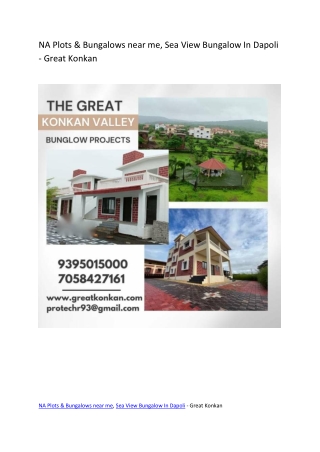 NA Plots & Bungalows near me