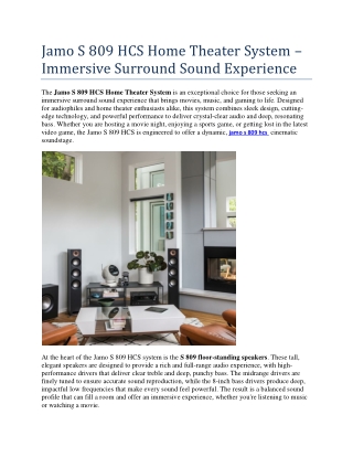jamo s 809 hcs