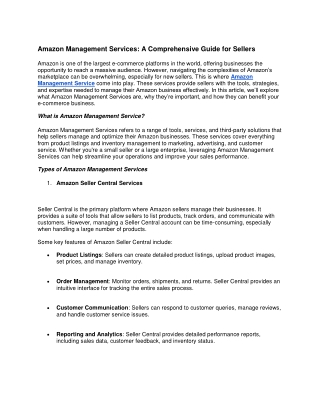 amazon management service