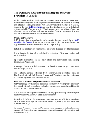 The Definitive Resource for Finding the Best VoIP