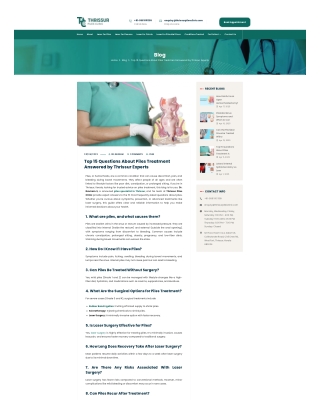 Top 15 Questions About Piles Treatment Answered by Thrissur Experts