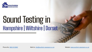 Sound Testing in Hampshire | Wiltshire | Dorset | UK