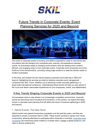 Future Trends in Corporate Events_ Event Planning Services for 2025 and Beyond