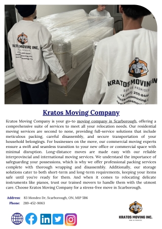 Kratos Moving Company