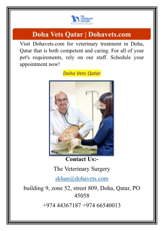 Doha Vets Qatar | Dohavets.com