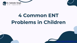 4 Common ENT Problems in Children