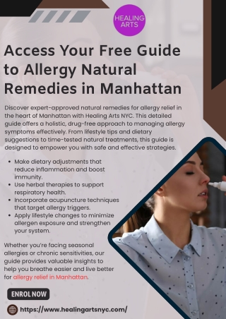 Access Your Free Guide to Allergy Natural Remedies in Manhattan