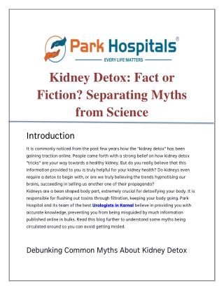 Kidney Detox_ Fact or Fiction_ Separating Myths from Science