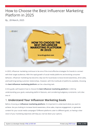 How to Choose the Best Influencer Marketing Platform in 2025