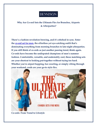 Why Are Co-ord Sets the Ultimate Flex for Brunches, Airports & Afterparties